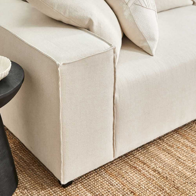 Midtown 4 Seater Sofa - Natural Linen - - Eleganté