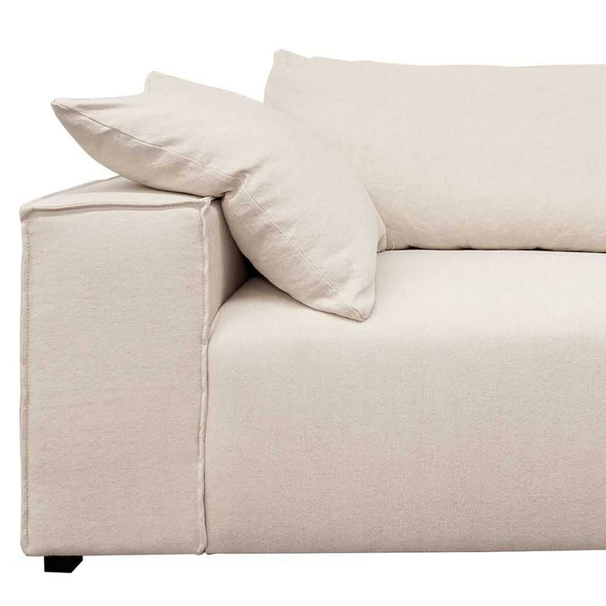 Midtown 4 Seater Sofa - Natural Linen - - Eleganté