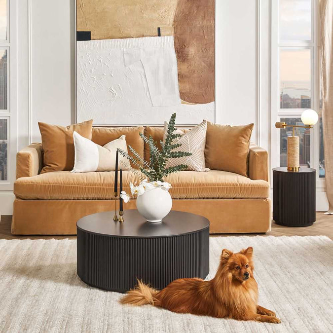 Nomad Round Side Table - Black - - Eleganté