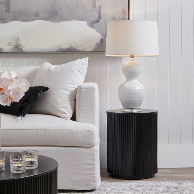 Nomad Round Side Table - Black - - Eleganté