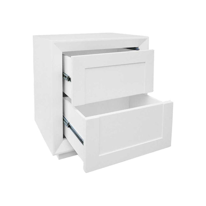 Balmain Tall Bedside Table - White - - Eleganté