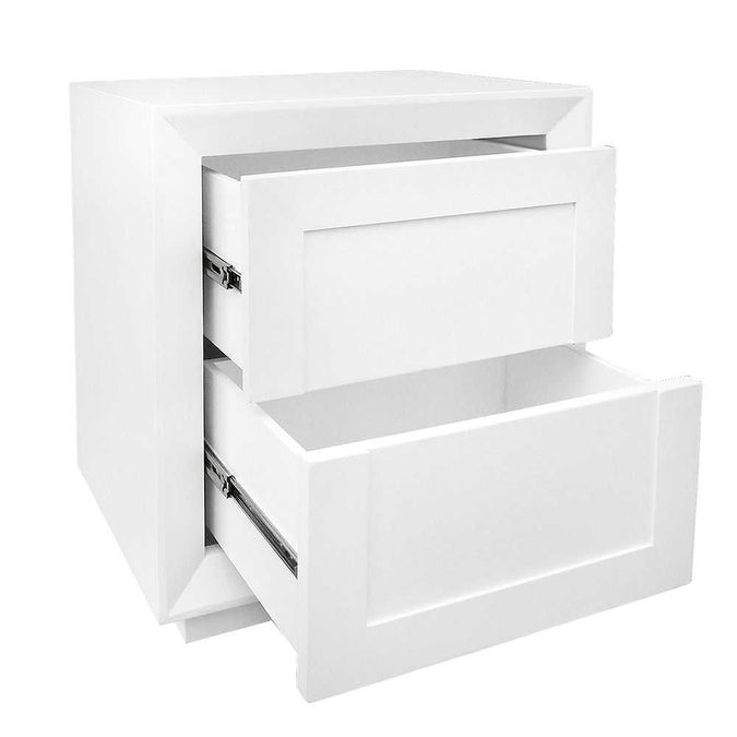 Balmain Tall Bedside Table - White - - Eleganté