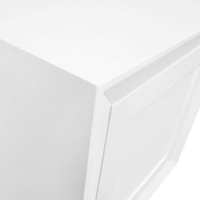Balmain Tall Bedside Table - White - - Eleganté