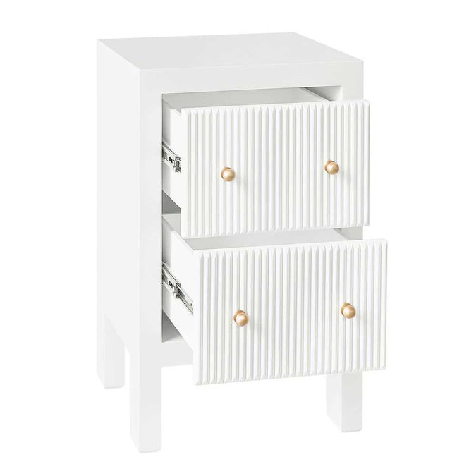 Ariana Bedside Table - Petite White