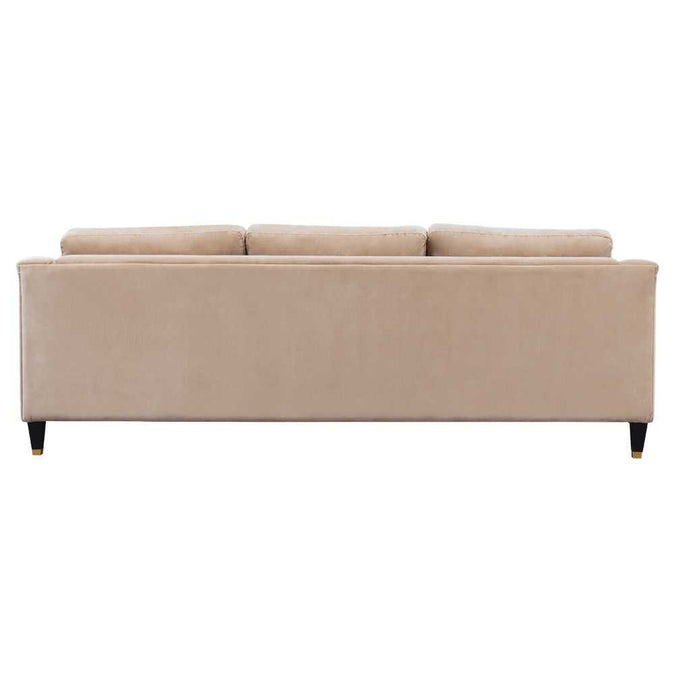 Aerin 3 Seater Sofa - Taupe Velvet - - Eleganté