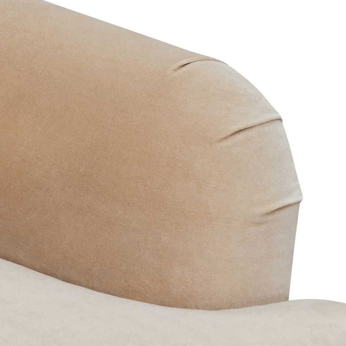 Aerin 3 Seater Sofa - Taupe Velvet - - Eleganté
