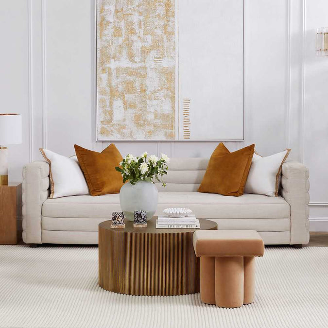 Colorado 3 Seater Sofa - Natural Linen - - Eleganté