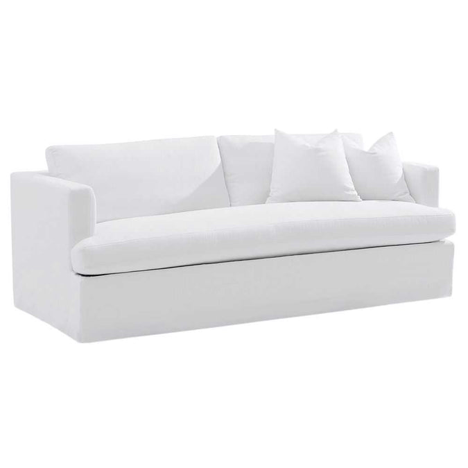 Birkshire 3 Seater Slip Cover Sofa - White Linen - - Eleganté