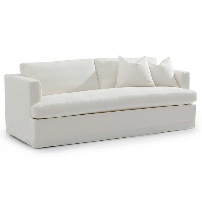 Birkshire 3 Seater Slip Cover Sofa - White Linen - - Eleganté