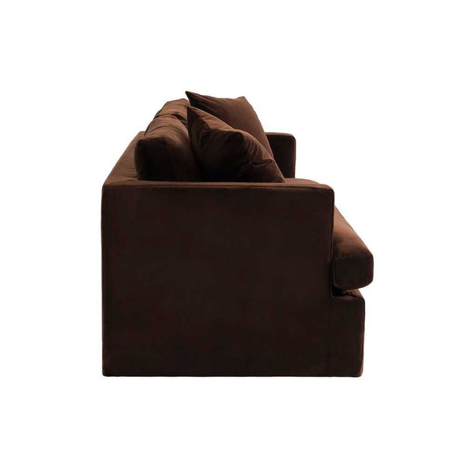 Birkshire 2 Seater Slip Cover Sofa - Dark Chocolate Velvet