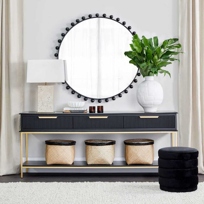 Demi Stool - Black Velvet - - Eleganté
