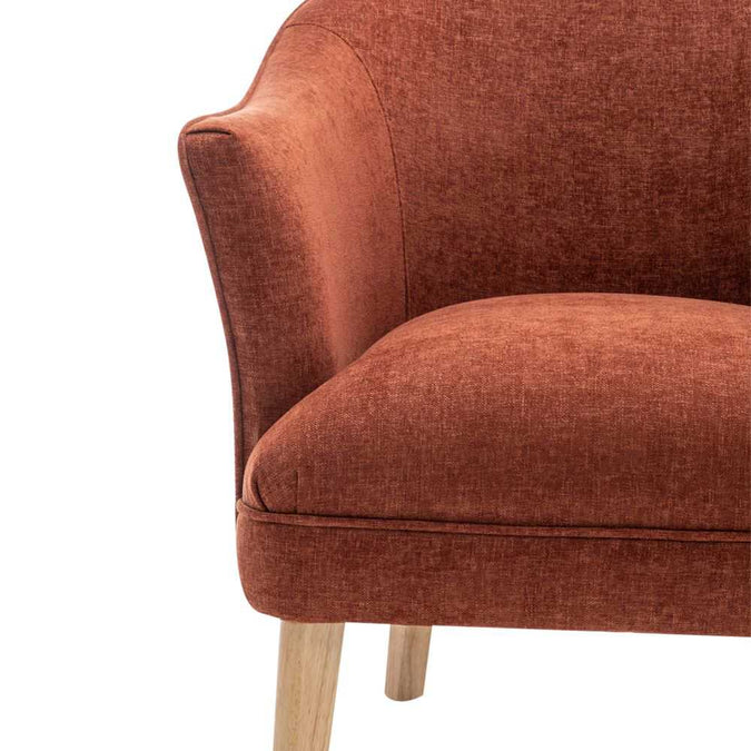 Elsa Occasional Chair - Terracotta Chenille - - Eleganté