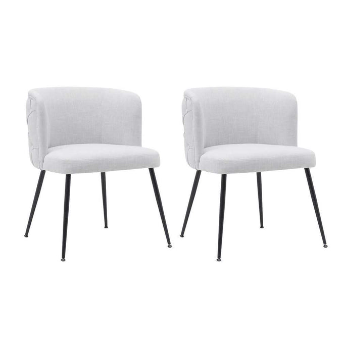 Whitney Dining Chair Set of 2 - Dusk Grey - - Eleganté