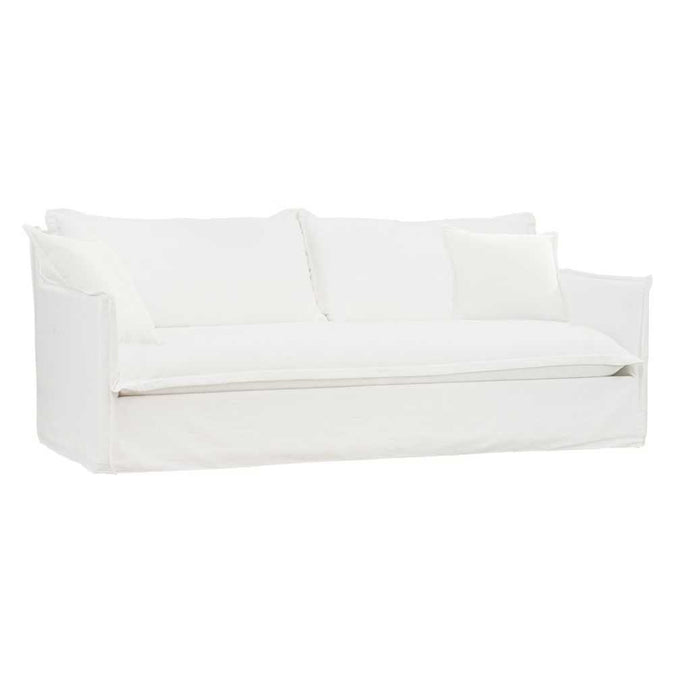 Cove 3 Seater Slip Cover Sofa - White Linen