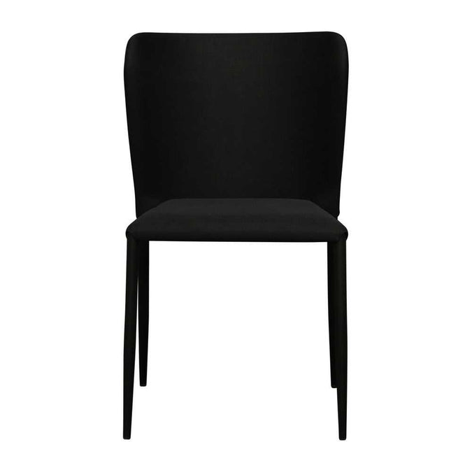 Foley Dining Chair Set of 2 - Black w Metal Legs