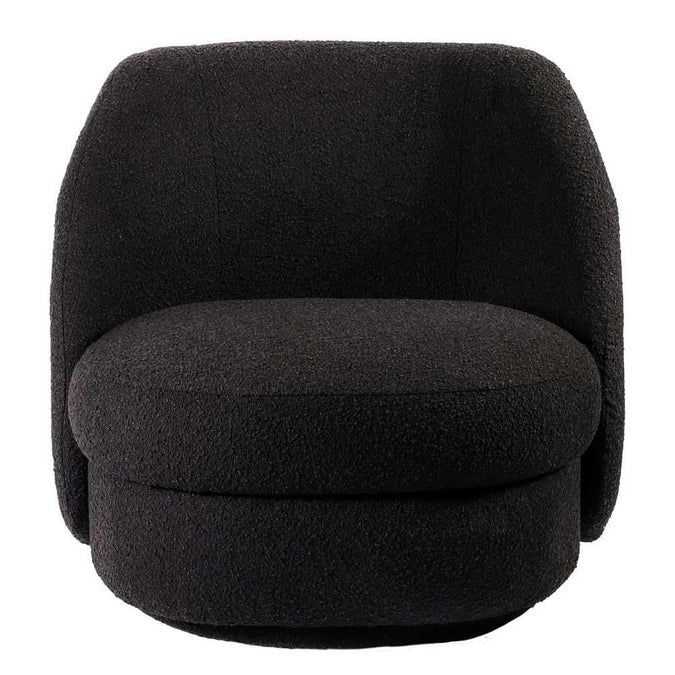 Aurora Swivel Chair - Black Onyx Boucle - OUTLET NSW