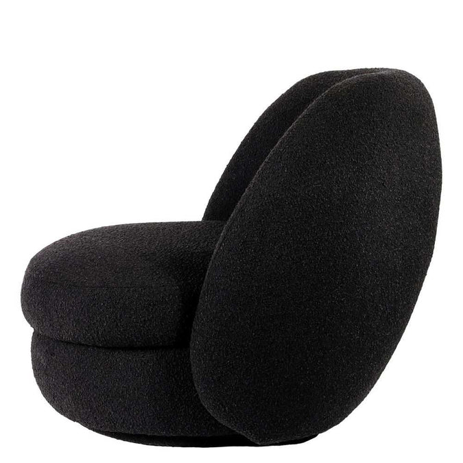 Aurora Swivel Chair - Black Onyx Boucle - OUTLET NSW