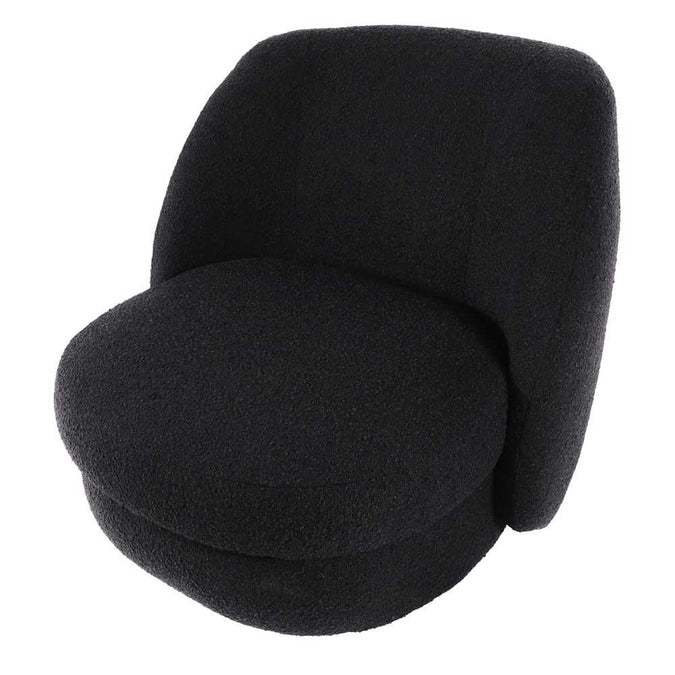Aurora Swivel Chair - Black Onyx Boucle - OUTLET NSW