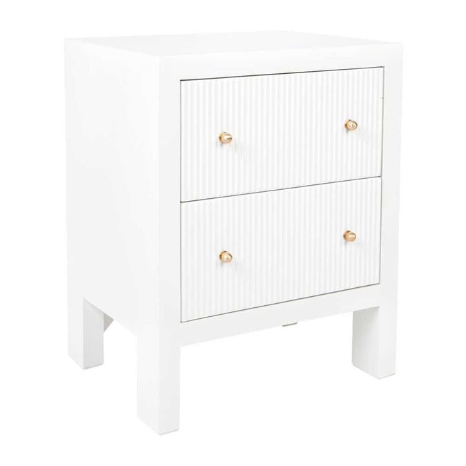 Ariana Bedside Table - Small White