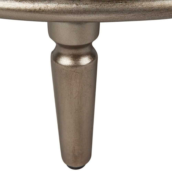 Arielle Oval Bedside Table - Antique Gold - - Eleganté