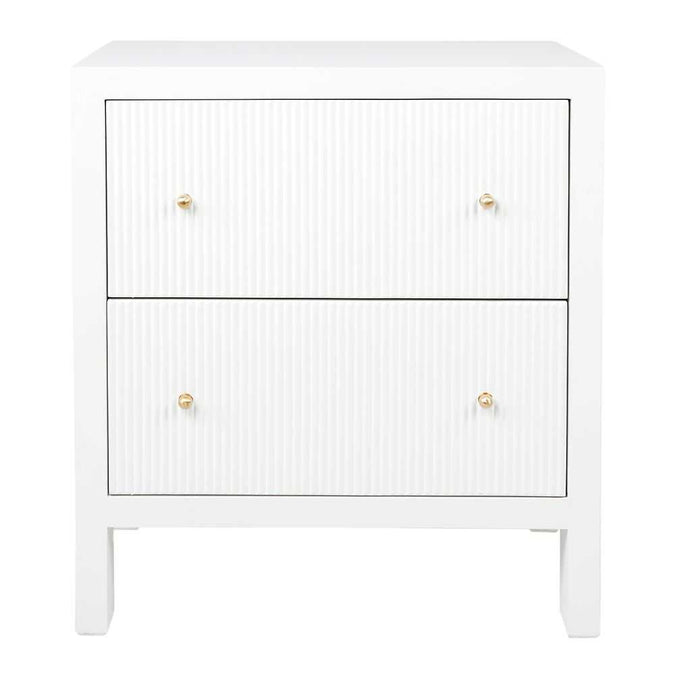 Ariana Bedside Table - Large White