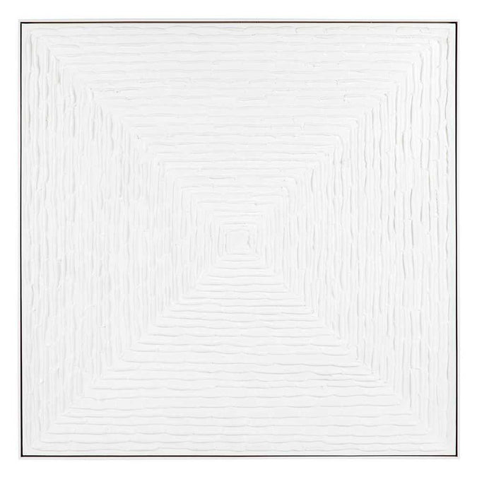 White Vortex Oil On Canvas Painting - Large