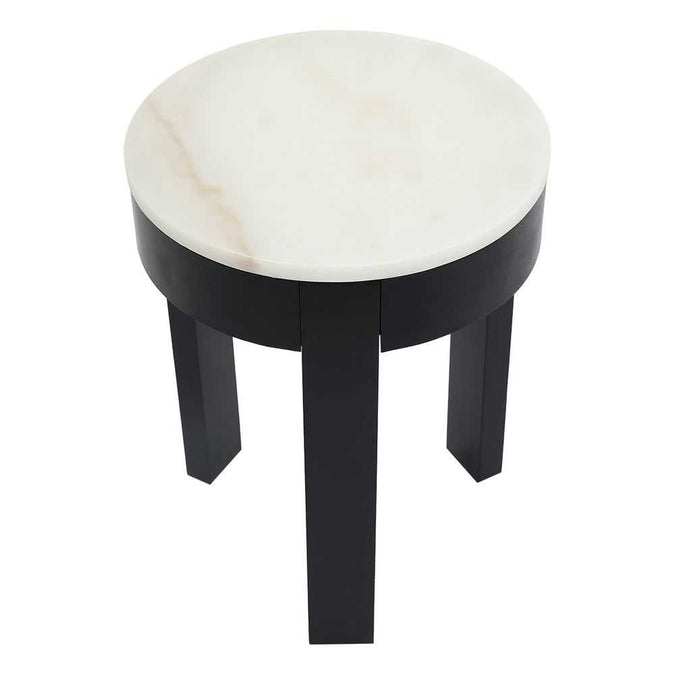 Oliver Marble Side Table - Small Black - - Eleganté