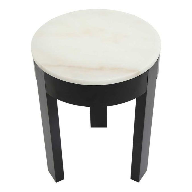 Oliver Marble Side Table - Small Black - - Eleganté