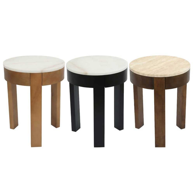 Oliver Marble Side Table - Small Black - - Eleganté