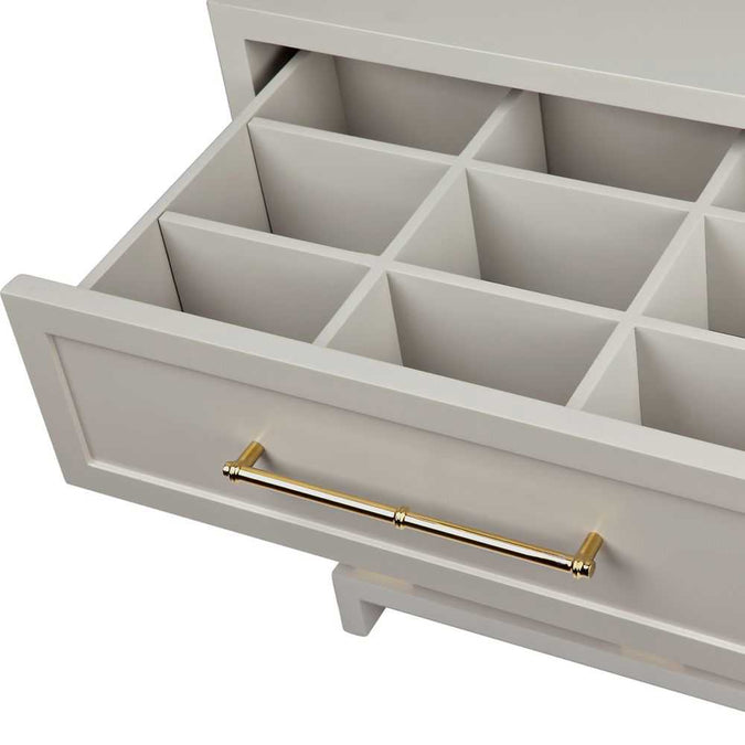 Pearl Bedside Table - Large Grey - - Eleganté