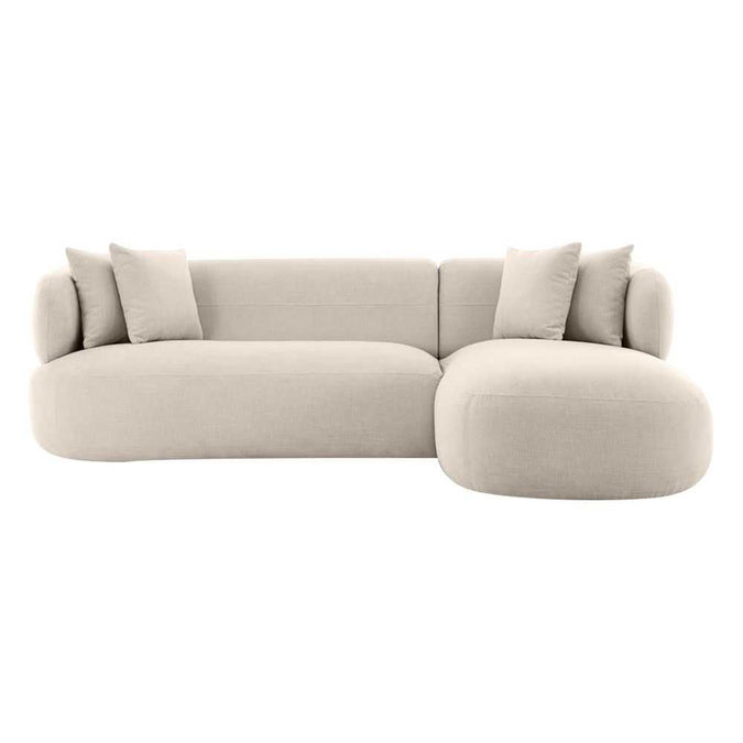 Greenwich 3 Seater Sofa w Right Chaise - Natural Chenille