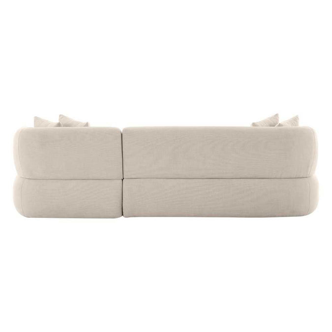 Greenwich 3 Seater Sofa w Right Chaise - Natural Chenille