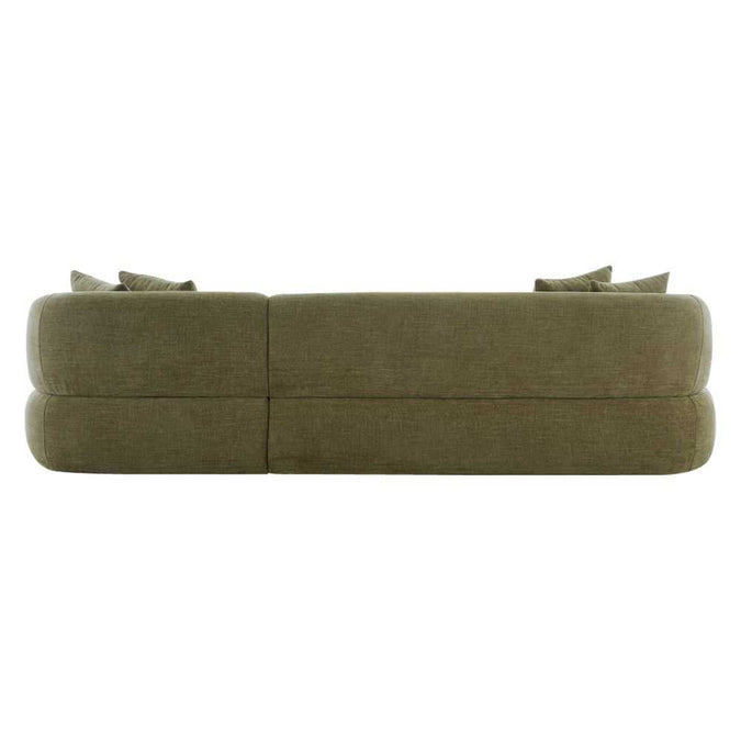 Greenwich 3 Seater Sofa w Right Chaise - Sage Chenille