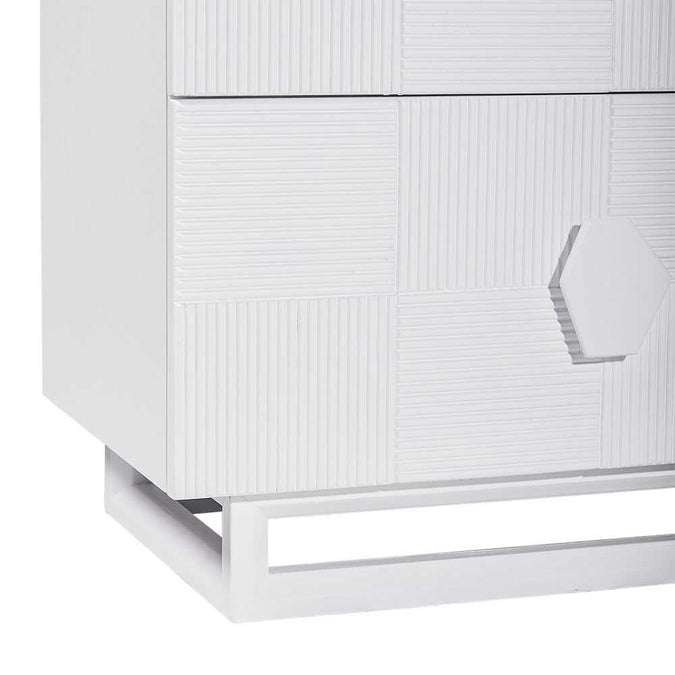 Alton Bedside Table - Large White - - Eleganté