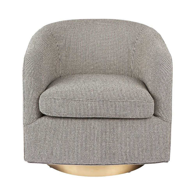 Belvedere Swivel Arm Chair - Black - - Eleganté