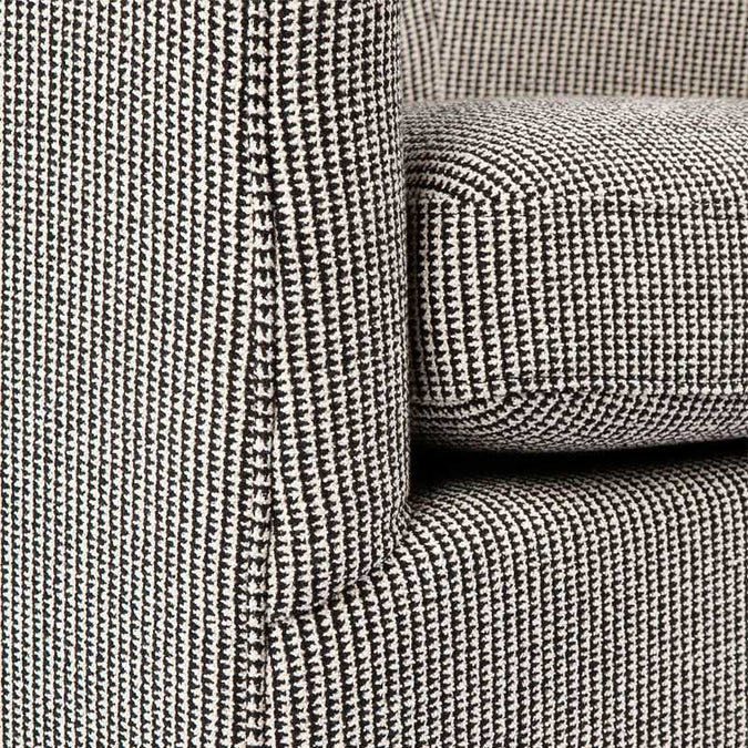 Belvedere Swivel Arm Chair - Black - - Eleganté