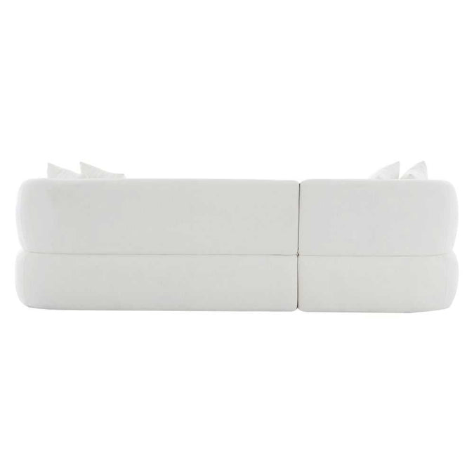 Greenwich 3 Seater Sofa w Left Chaise - Ivory Chenille