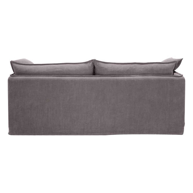 Palm Beach 3 Seater Slip Cover Sofa - Slate Grey Linen - - Eleganté