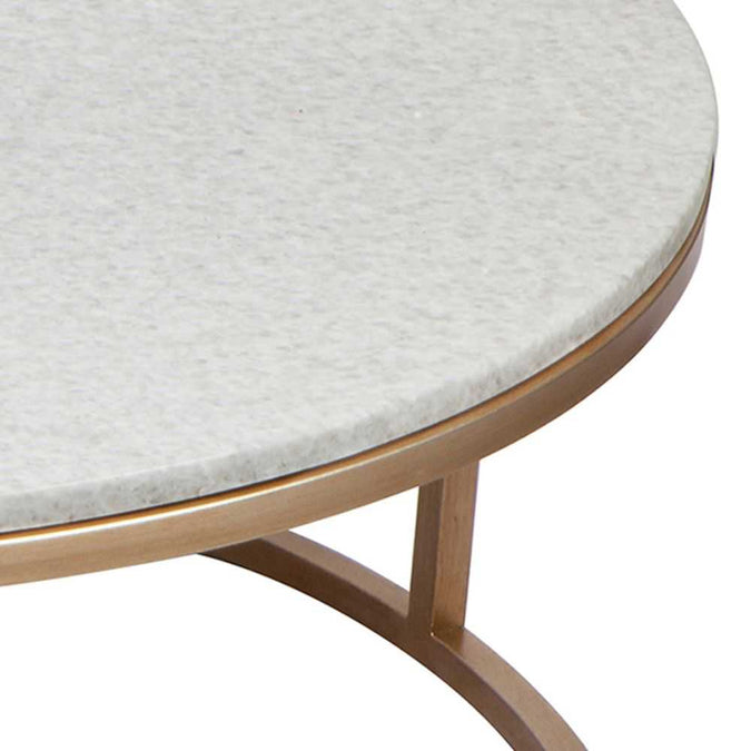 Chloe Stone Nesting Coffee Tables - Antique Gold - - Eleganté