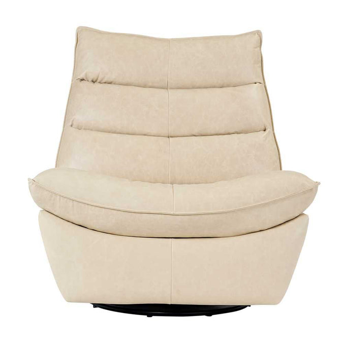 Lusitano Recliner Chair - Cappuccino Cream Leather