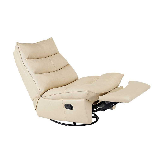 Lusitano Recliner Chair - Cappuccino Cream Leather