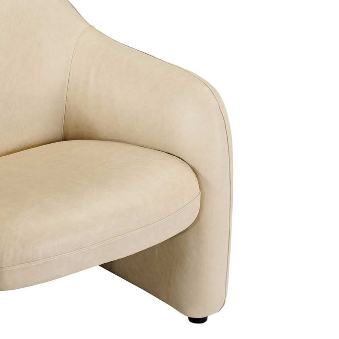 Clifton Arm Chair - Cappuccino Cream Leather