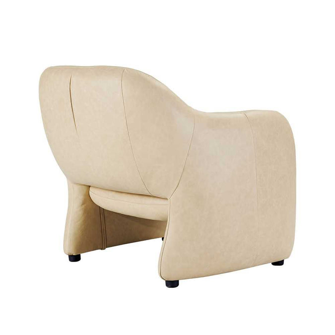 Clifton Arm Chair - Cappuccino Cream Leather