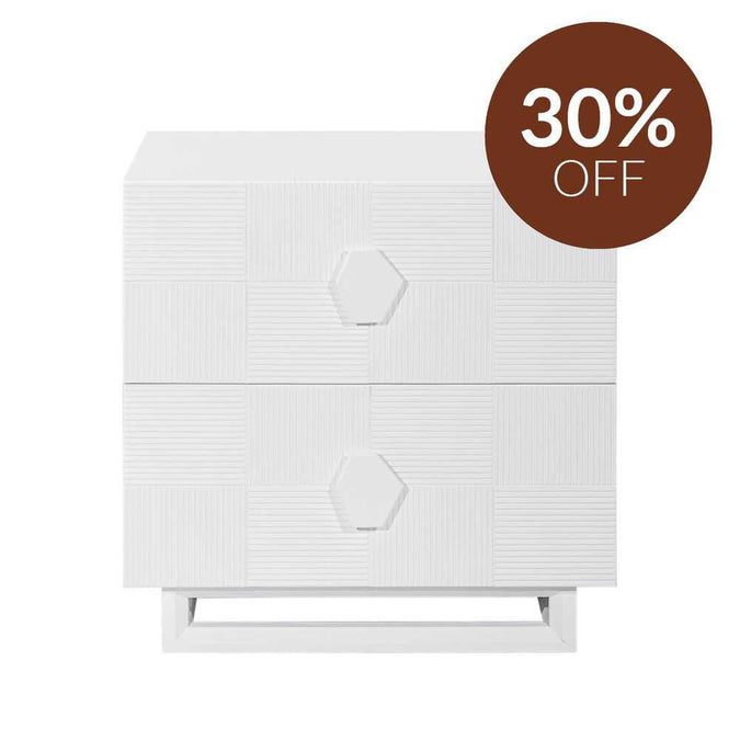 Alton Bedside Table - Large White