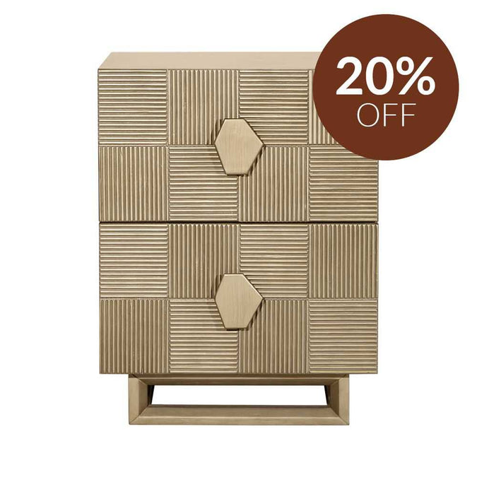 Alton Bedside Table - Small Antique Gold