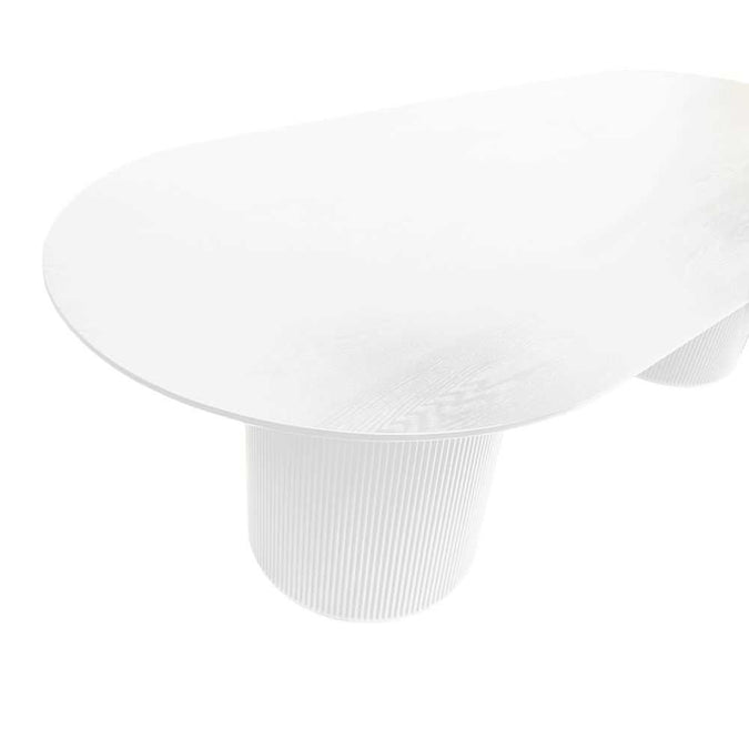Arlo Oval Dining Table - 2.4m White