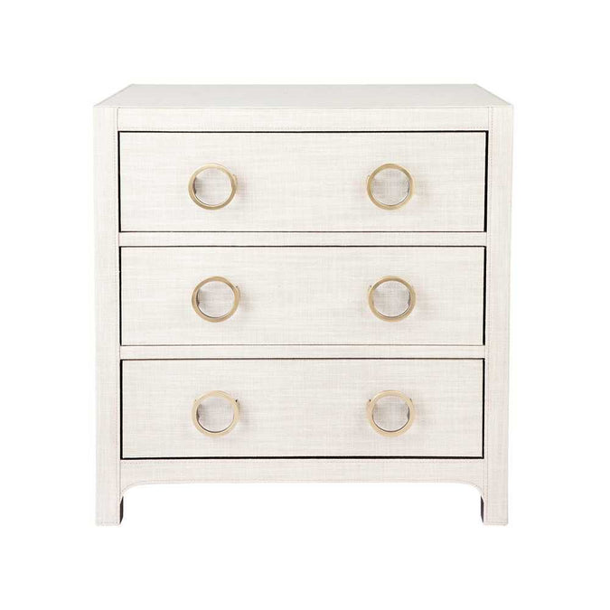 Astley Upholstered Bedside Table - Natural