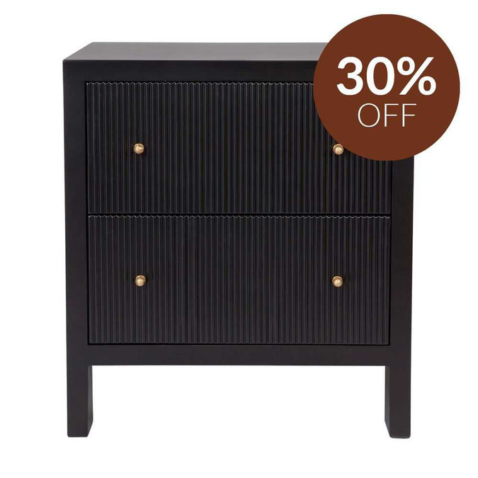 Ariana Bedside Table - Large Black