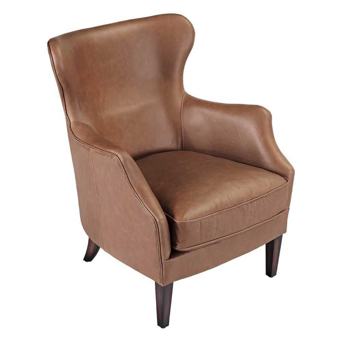 Marlon Arm Chair - Dark Brown Leather - - Eleganté