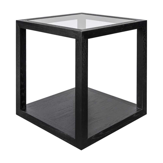 Sadie Square Side Table - Medium Black - - Eleganté